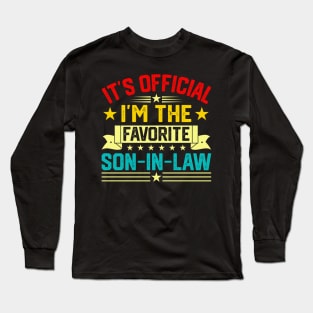 My Son In Law Is My Favorite Child Funny Family Humor Groovy Long Sleeve T-Shirt
